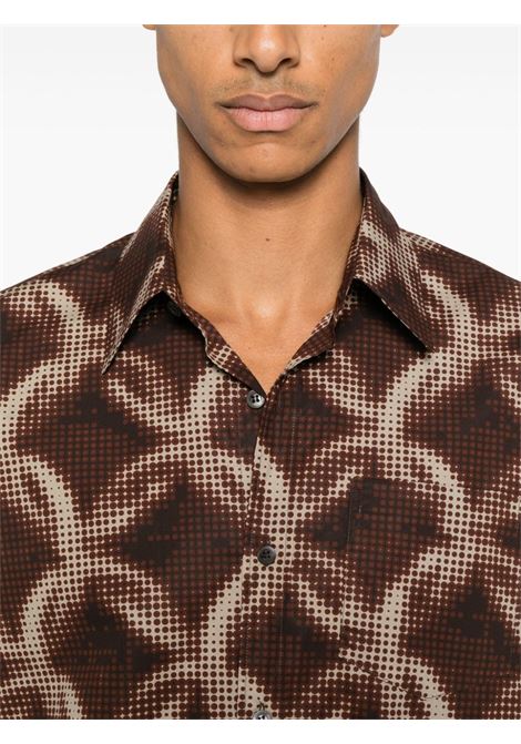 Camicia corbino in marrone Dries van noten - uomo DRIES VAN NOTEN | 2420207029000703